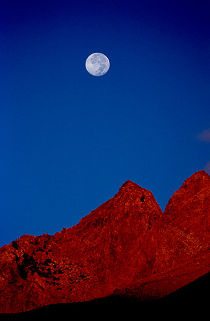 Moon Above the Red Peaks